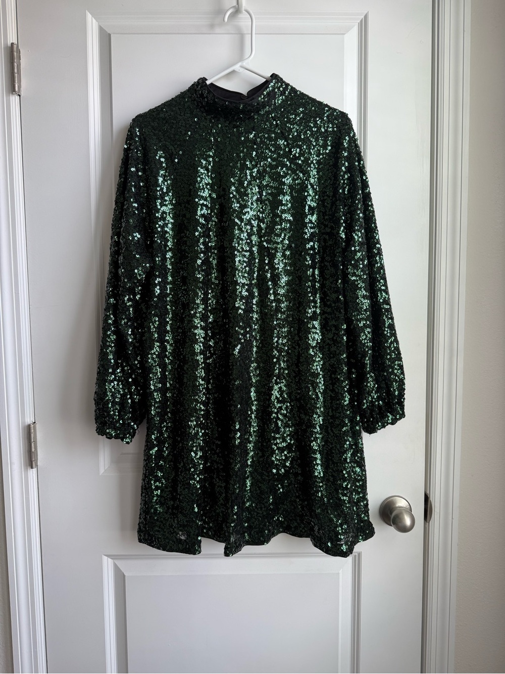 H&M Dark Green Sequin Dress